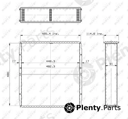 NRF 23383 — Core, radiator