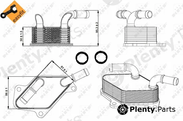 NRF 31346 — Oil Cooler, engine oil EASY FIT