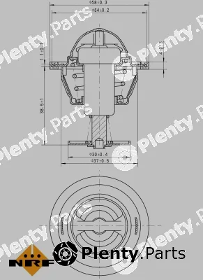 NRF 725083 — Thermostat, coolant EASY FIT