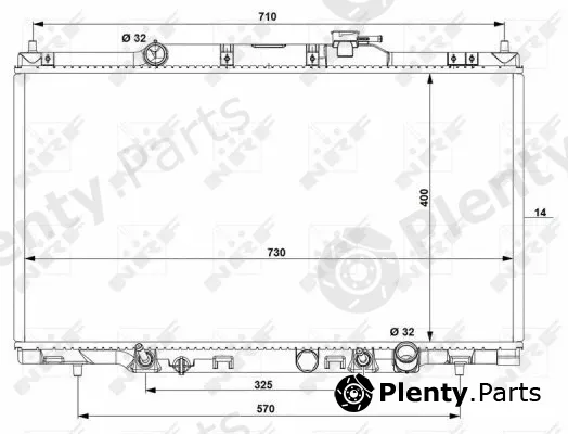 NRF 53574 — Radiator, engine cooling EASY FIT