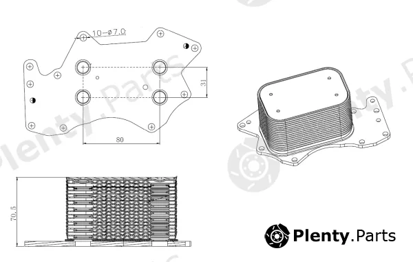 NRF 31816 — Oil Cooler, engine oil