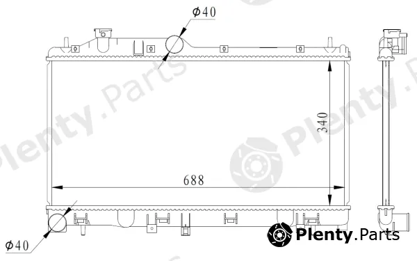 NRF 59116 — Radiator, engine cooling