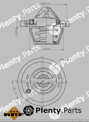 NRF 725182 — Thermostat, coolant EASY FIT