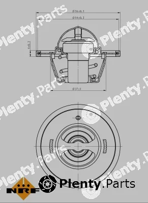 NRF 725183 — Thermostat, coolant EASY FIT