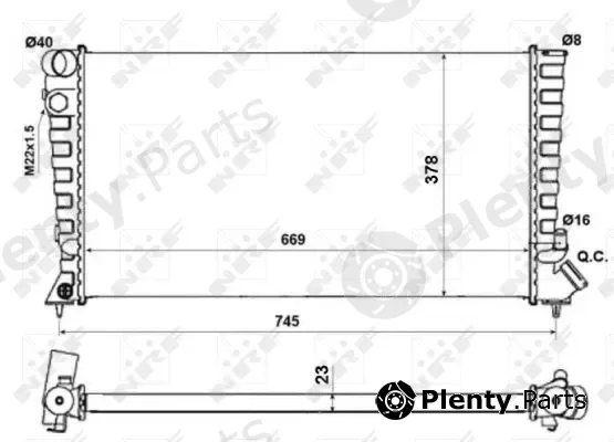 NRF 58189A — Radiator, engine cooling Economy Class