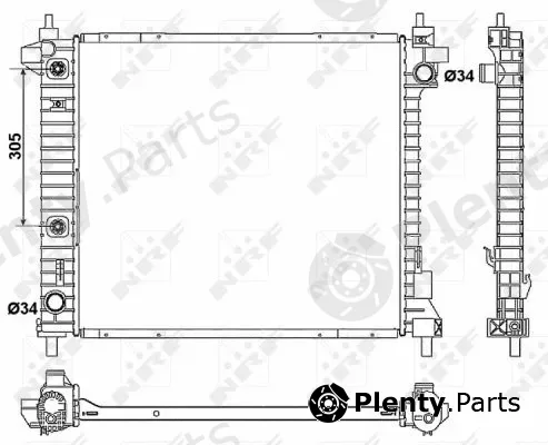 NRF 53046 — Radiator, engine cooling
