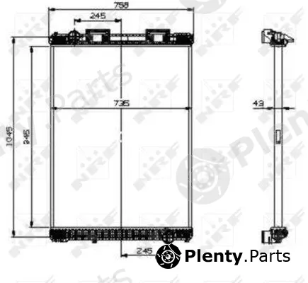 NRF 519537X — Radiator, engine cooling