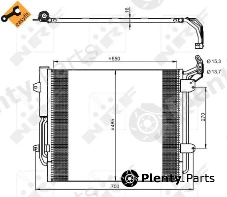 NRF 350054 — Condenser, air conditioning EASY FIT