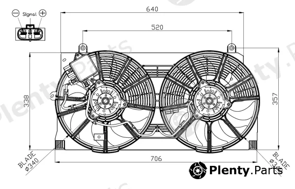 NRF 47943 — Fan, engine cooling