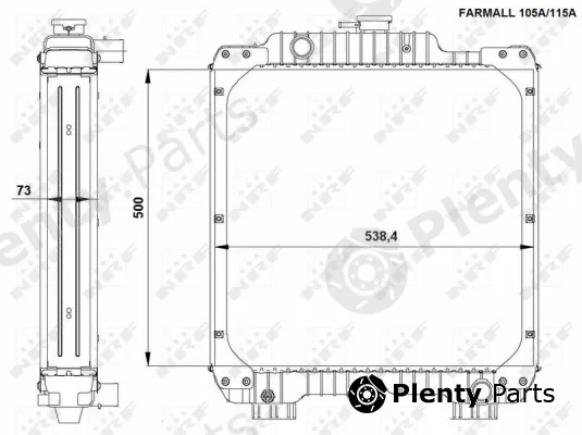 NRF 54090 — Radiator, engine cooling