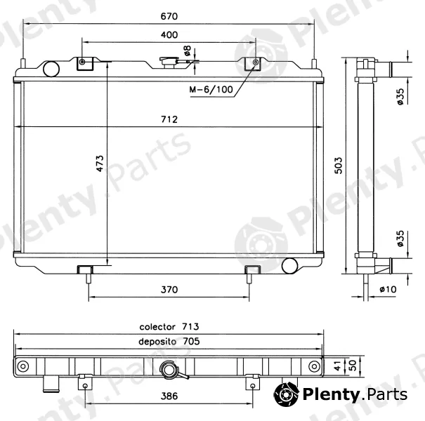 NRF 52070 — Radiator, engine cooling