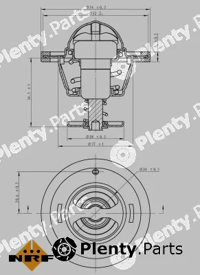 NRF 725126 — Thermostat, coolant EASY FIT