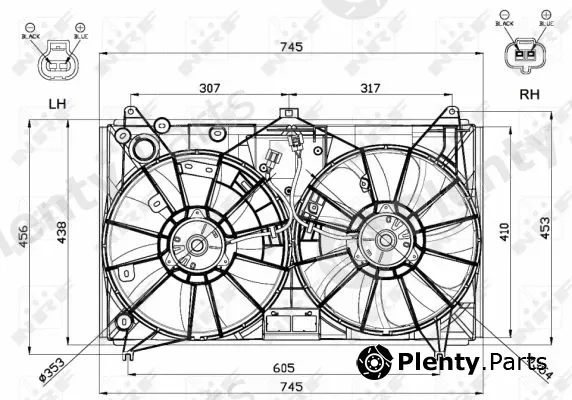 NRF 47581 — Fan, engine cooling