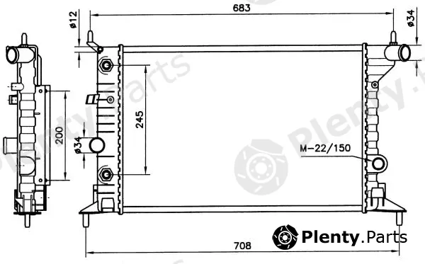 NRF 519516 — Radiator, engine cooling