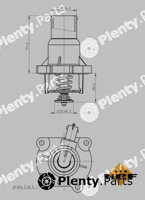 NRF 725033 — Thermostat, coolant EASY FIT