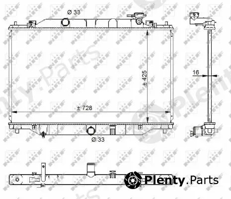 NRF 59206 — Radiator, engine cooling