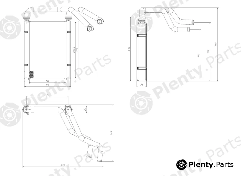 NRF 54435 — Heat Exchanger, interior heating EASY FIT