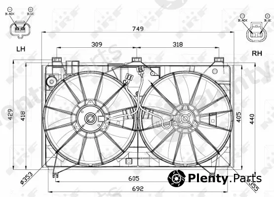 NRF 47566 — Fan, engine cooling