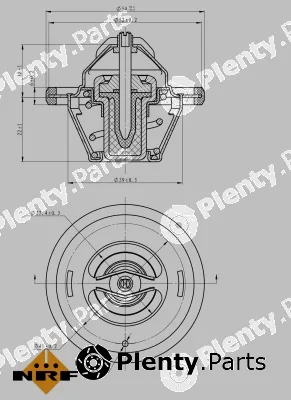 NRF 725066 — Thermostat, coolant EASY FIT