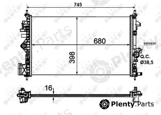 NRF 53773 — Radiator, engine cooling