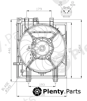 NRF 47936 — Fan, engine cooling