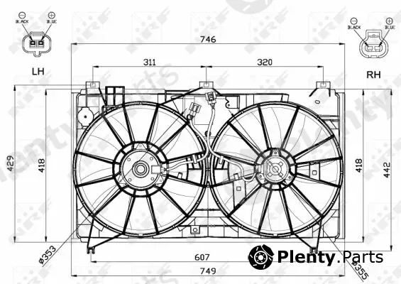 NRF 47580 — Fan, engine cooling