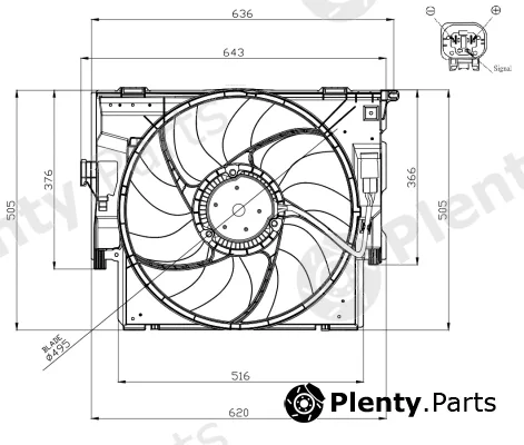 NRF 47956 — Fan, engine cooling