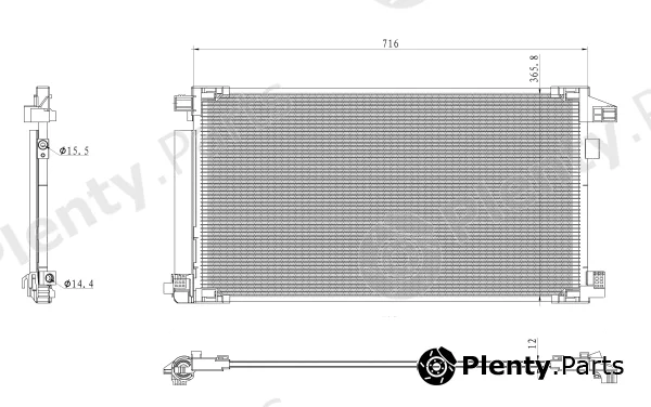 NRF 350500 — Condenser, air conditioning EASY FIT