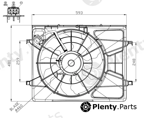 NRF 47958 — Fan, engine cooling