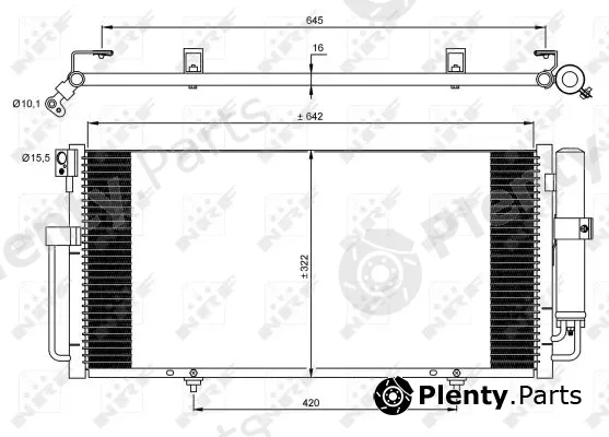 NRF 35875 — Condenser, air conditioning EASY FIT