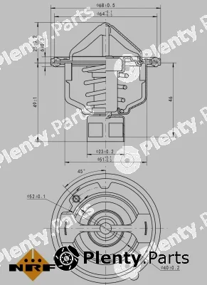NRF 725142 — Thermostat, coolant EASY FIT