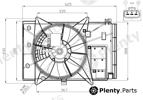 NRF 47949 — Fan, engine cooling