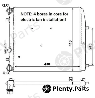 NRF 53021A — Radiator, engine cooling Economy Class