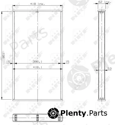 NRF 13102 — Core, radiator
