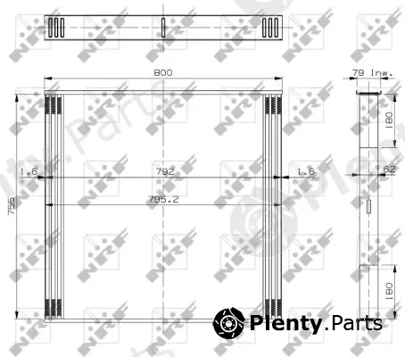 NRF 19057 — Radiator Core, charge air cooler