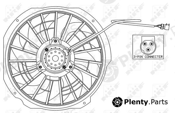 NRF 47025 — Fan, engine cooling