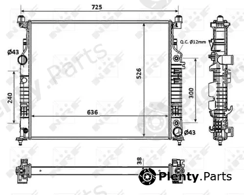 NRF 53937 — Radiator, engine cooling