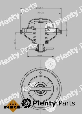 NRF 725216 — Thermostat, coolant EASY FIT