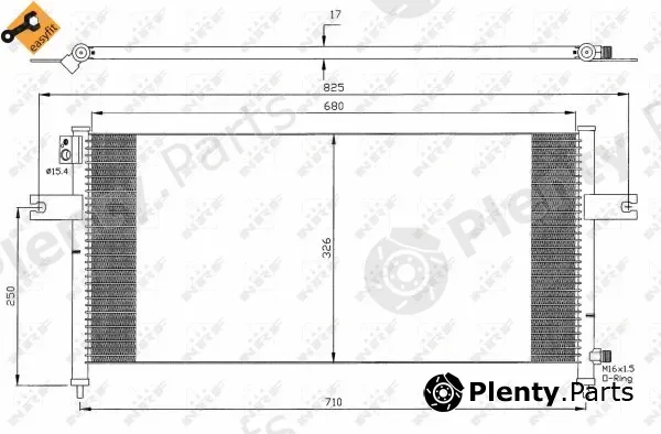 NRF 35380 — Condenser, air conditioning EASY FIT