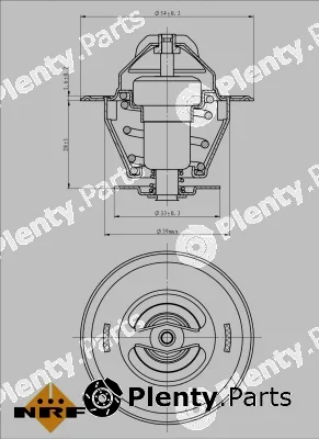 NRF 725036 — Thermostat, coolant EASY FIT