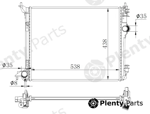 NRF 59270 — Radiator, engine cooling
