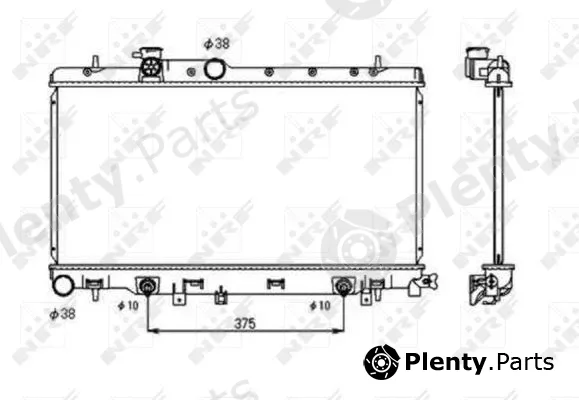 NRF 53698 — Radiator, engine cooling