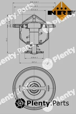 NRF 725176 — Thermostat, coolant EASY FIT