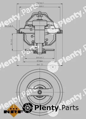 NRF 725117 — Thermostat, coolant EASY FIT