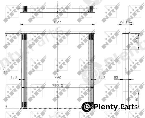 NRF 19018 — Radiator Core, charge air cooler
