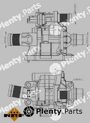 NRF 725039 — Thermostat, coolant EASY FIT