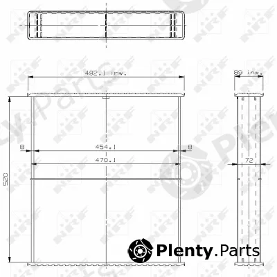 NRF 24367 — Core, radiator