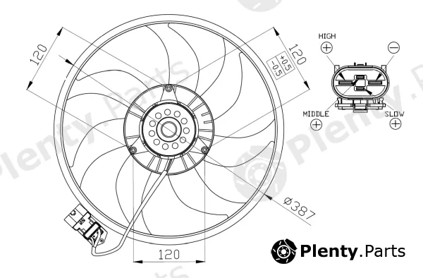 NRF 47914 — Fan, engine cooling