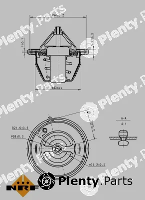 NRF 725196 — Thermostat, coolant EASY FIT