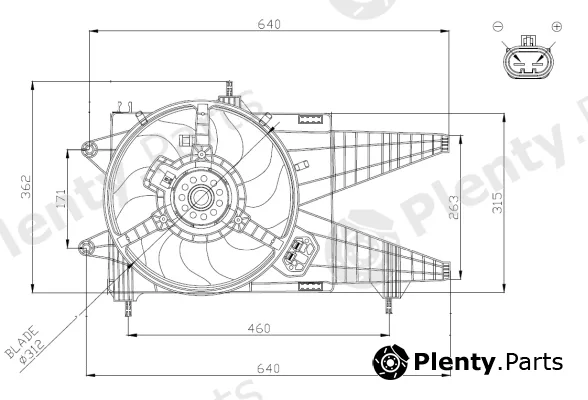 NRF 47963 — Fan, engine cooling